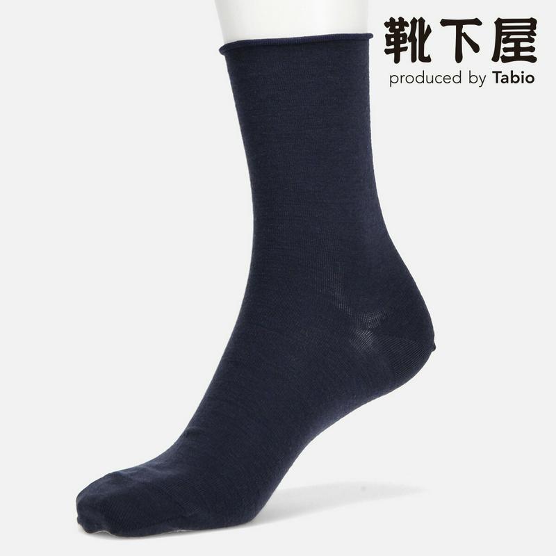 【公式 Tabio】 薄手であたたかい 高級ウールロールショートソックス / 靴下屋 靴下 タビオ くつ下 ショート レディース 日本製 2401de2