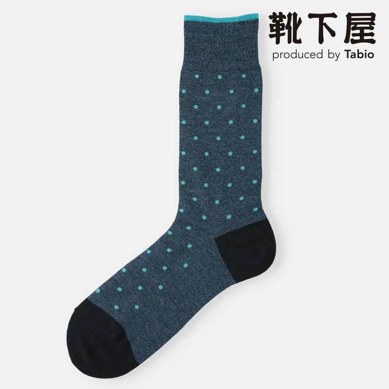 【全品送料無料★〜12/26 23:59迄】【あす楽】【Tabio MEN】 メンズ 撚り杢ドットソックス / 靴下屋 靴下 タビオ くつ下 クルー メンズ 日本製 2012ka