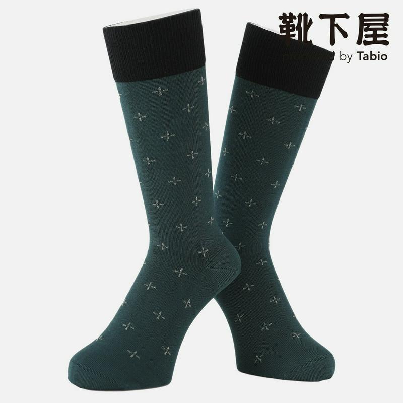 【全品送料無料★〜12/26 23:59迄】【あす楽】【Tabio MEN】 メンズ CROSS DOTSソックス / 靴下屋 靴下 タビオ くつ下 クルー メンズ 日本製 2012ka