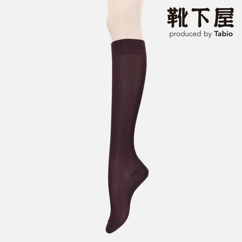 【あす楽】【靴下屋】 ツルツルリブハイソックス / 靴下 タビオ Tabio くつ下 ハイ レディース 日本製