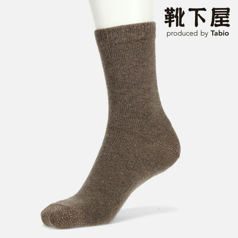 【あす楽】【靴下屋】 ふわふわラメ切り替えソックス / 靴下 タビオ Tabio くつ下 クルー レディース 日本製