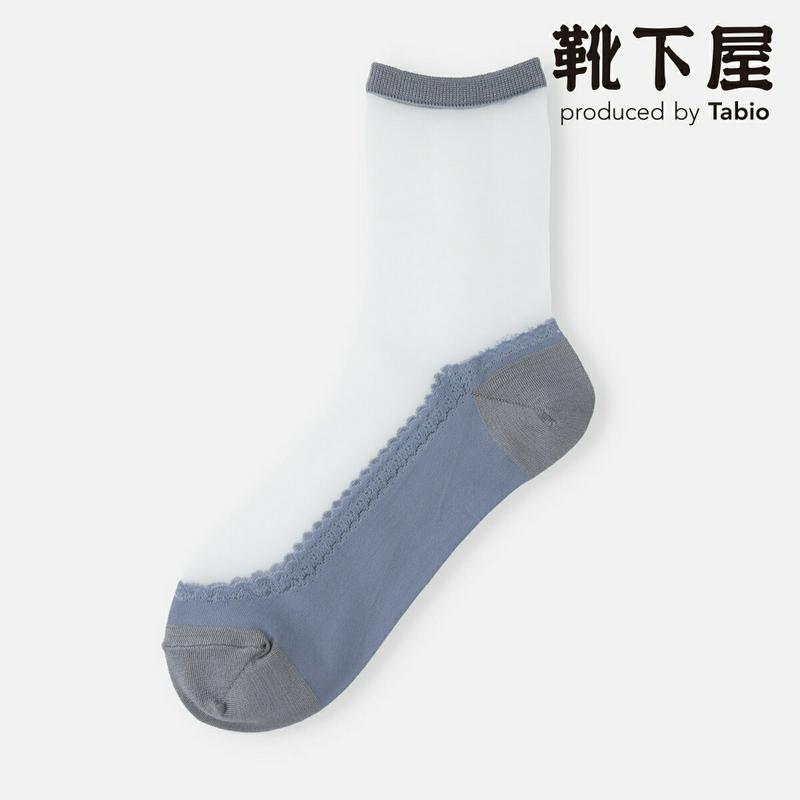 【あす楽】【靴下屋】 毛混フロントチュールショートソックス / 靴下 タビオ Tabio くつ下 ショート レディース 日本製