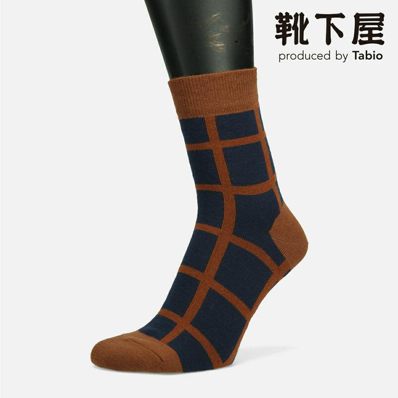 【公式 Tabio MEN】 メンズ ウール ウィンドペン ショートソックス / 靴下屋 靴下 タビオ タビオメン くつ下 ショート ソックス くるぶし上 チェック 毛混 秋 冬 紳士 日本製 2401de2
