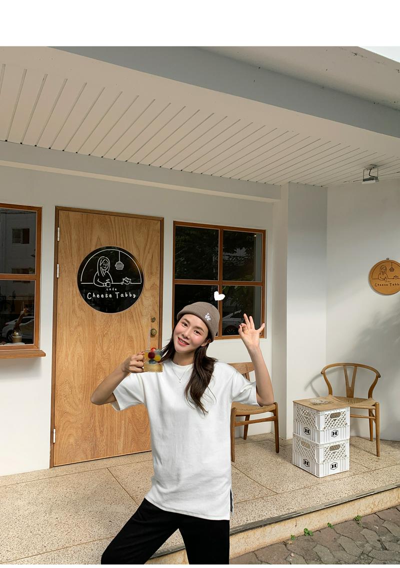 ピーチ起毛ハーフスリーブTシャツ