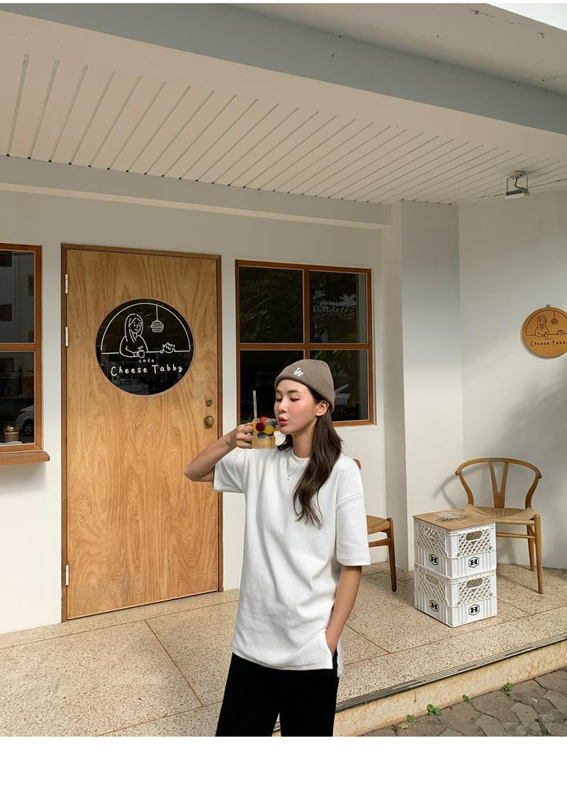 ピーチ起毛ハーフスリーブTシャツ