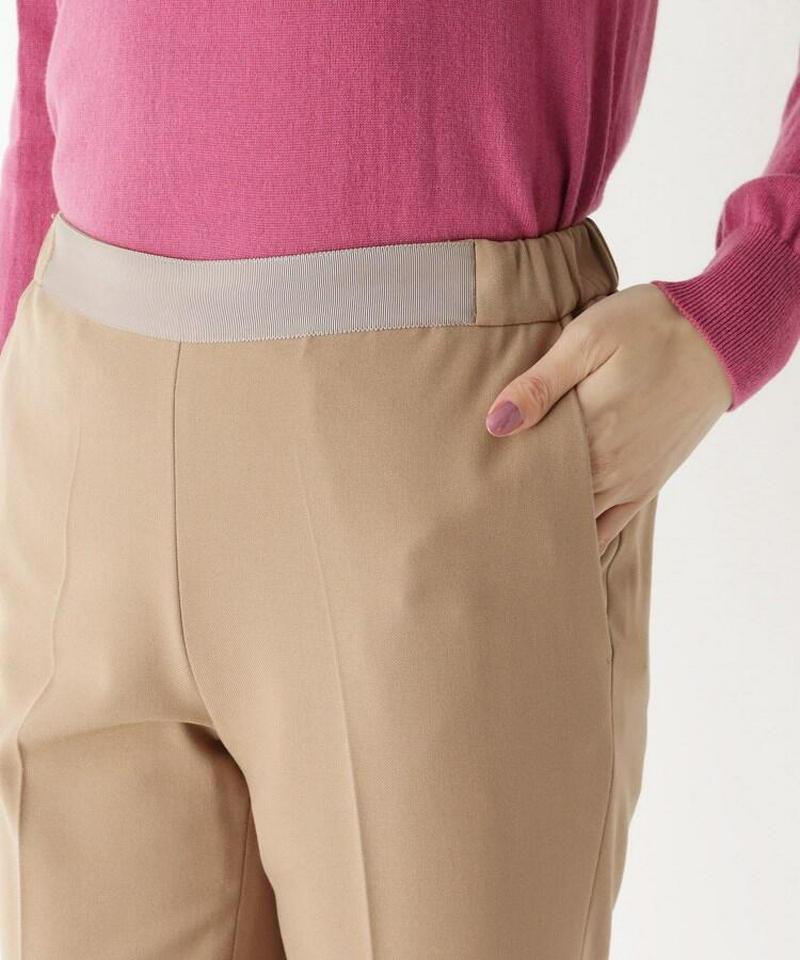 グログラン切り替えテーパードパンツ