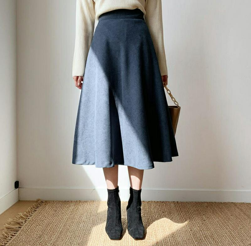 【新作10%OFF】バックゴムフレアスカート・全6色・t56030 レディース【sk】【韓国 ファッション ボトムス スカート 