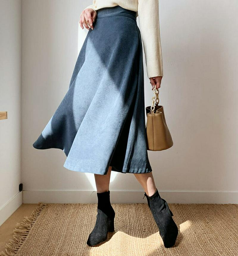 【新作10%OFF】バックゴムフレアスカート・全6色・t56030 レディース【sk】【韓国 ファッション ボトムス スカート 