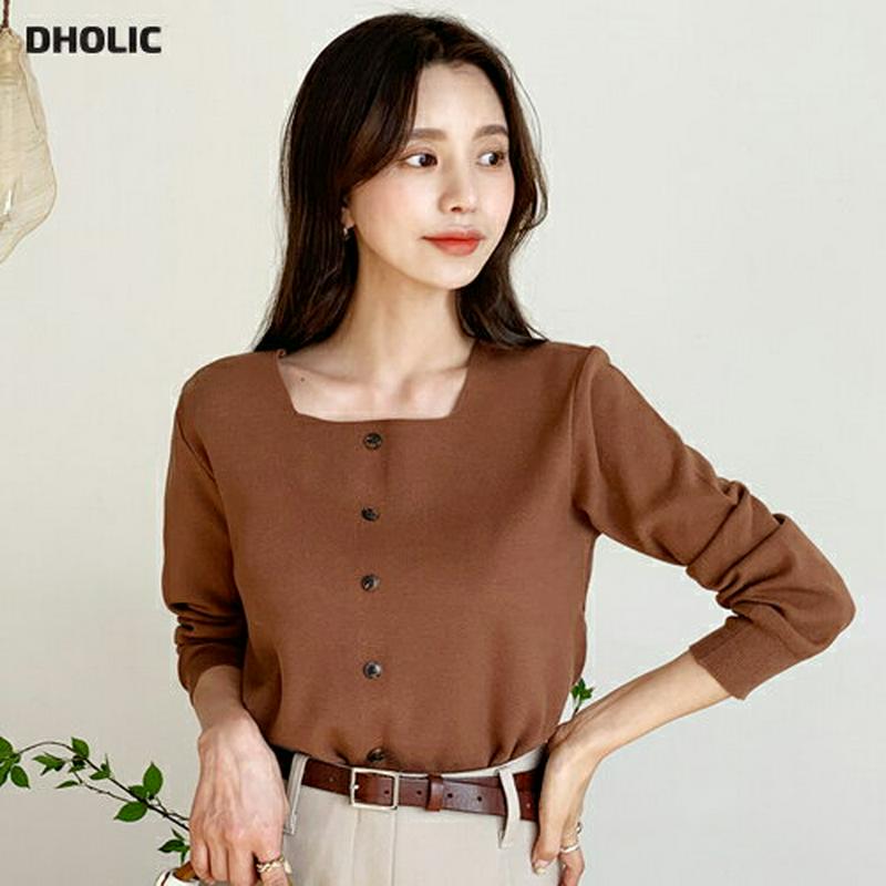 【新作10%OFF】2WAYボタンニット・全3色・b56003 レディース【tops】【韓国 ファッション トップス ニット ニ