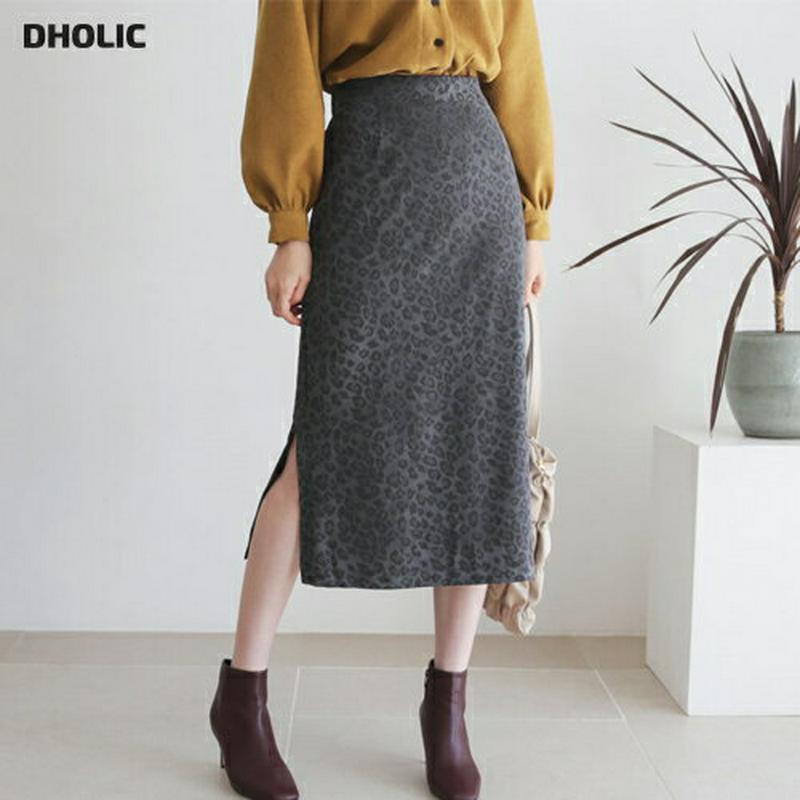 【新作10%OFF】スリットレオパードスカート・全3色・b64560 レディース【sk】【韓国 ファッション ボトムス スカート