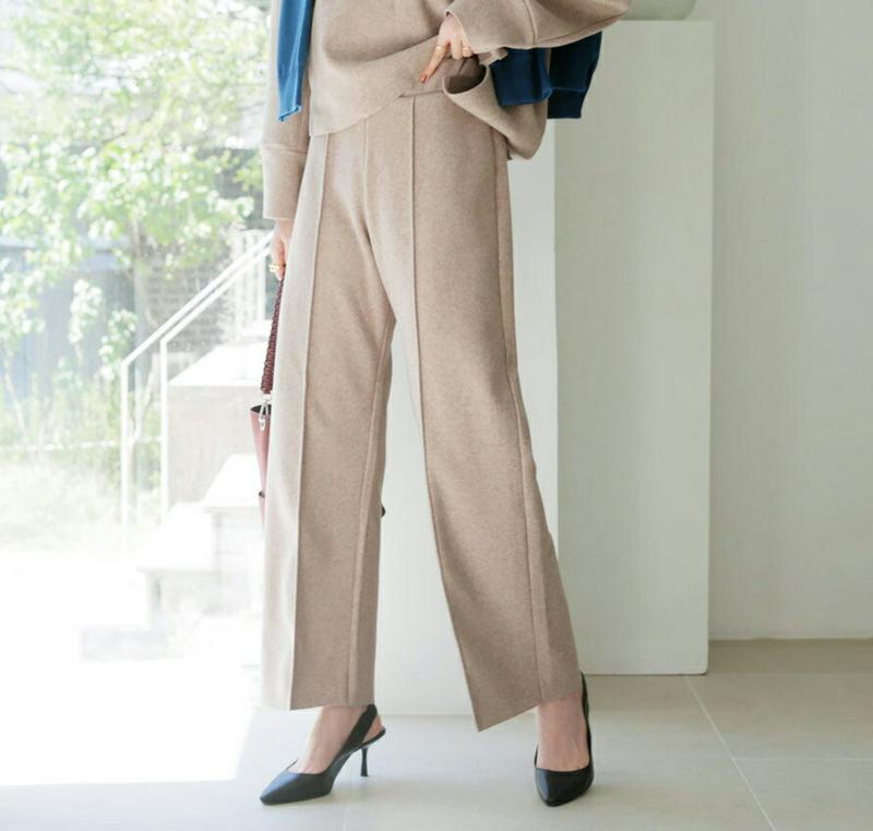 【新作10%OFF】センタープレスパンツ・全3色・b64573 レディース【pt】【韓国 ファッション ボトムス ズボン パンツ