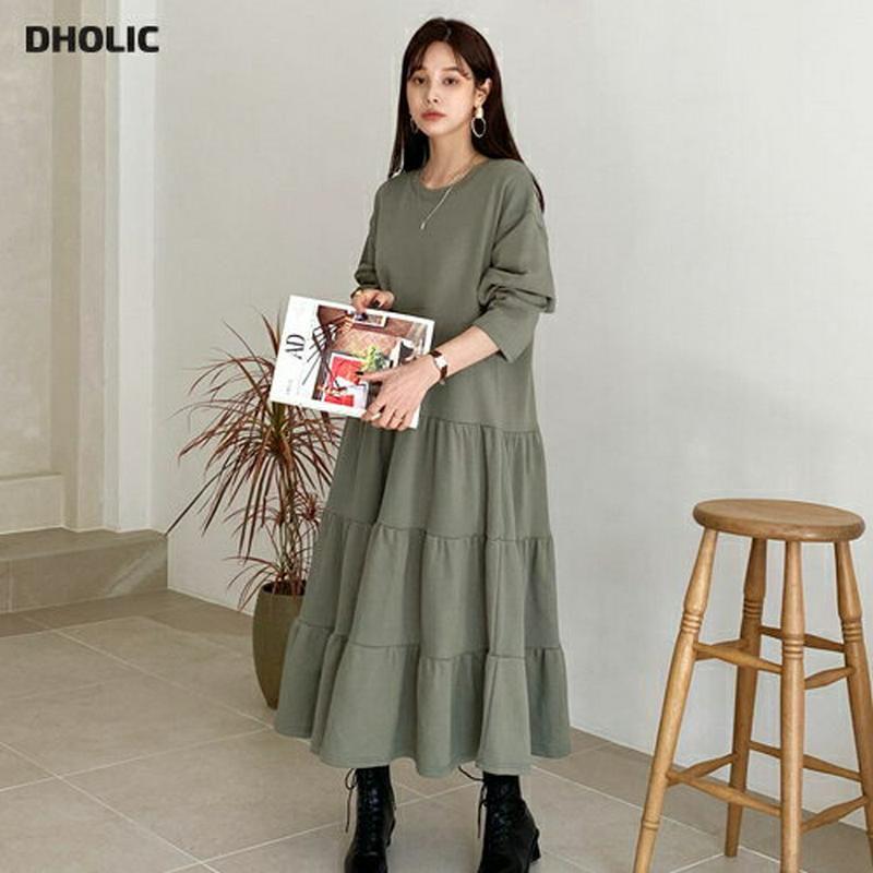 【新作10%OFF】ティアードワンピース・全3色・t64544 レディース【ops】【韓国 ファッション ワンピース ロングワン