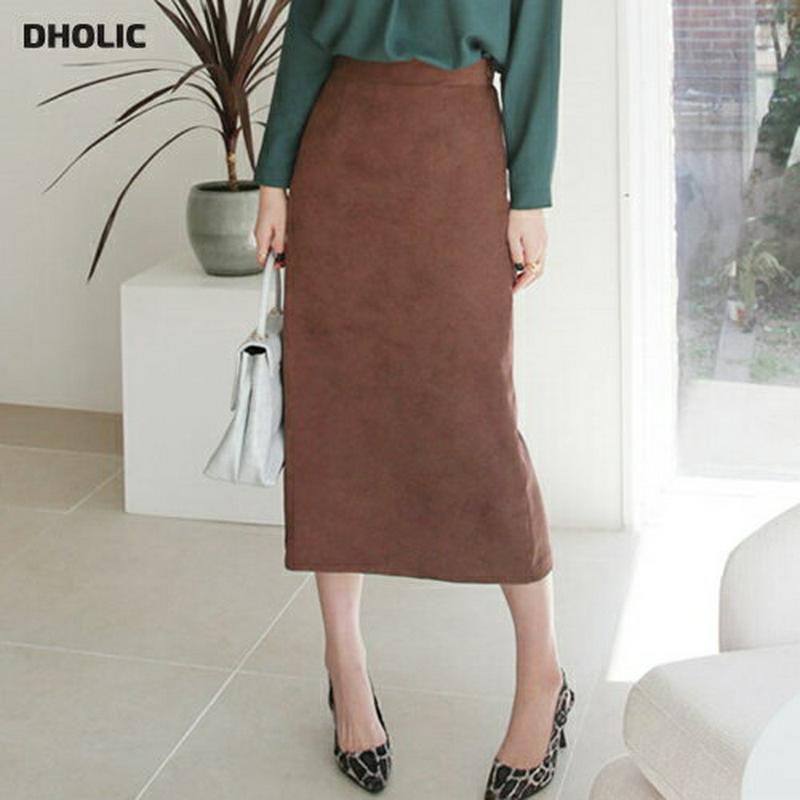 【新作10%OFF】スエード調Hラインスカート・全3色・t64570 レディース【sk】【韓国 ファッション ボトムス スカート
