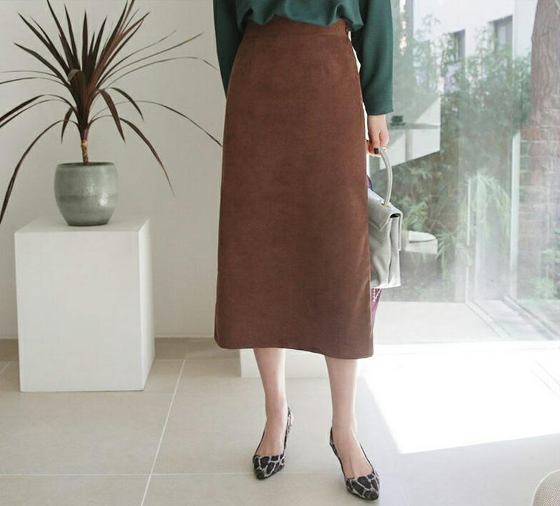 【新作10%OFF】スエード調Hラインスカート・全3色・t64570 レディース【sk】【韓国 ファッション ボトムス スカート