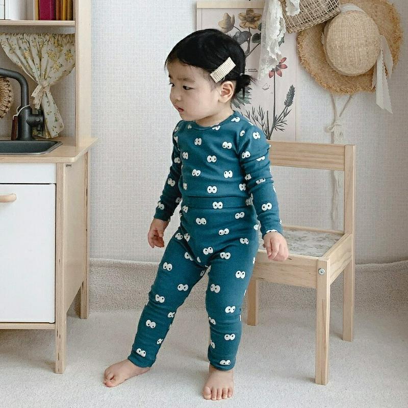 【キッズ10%OFF】アイプリントルームウェア上下SET・u06851 キッズ【3~8才】【uw】【ルームウェア 部屋着 パジャ
