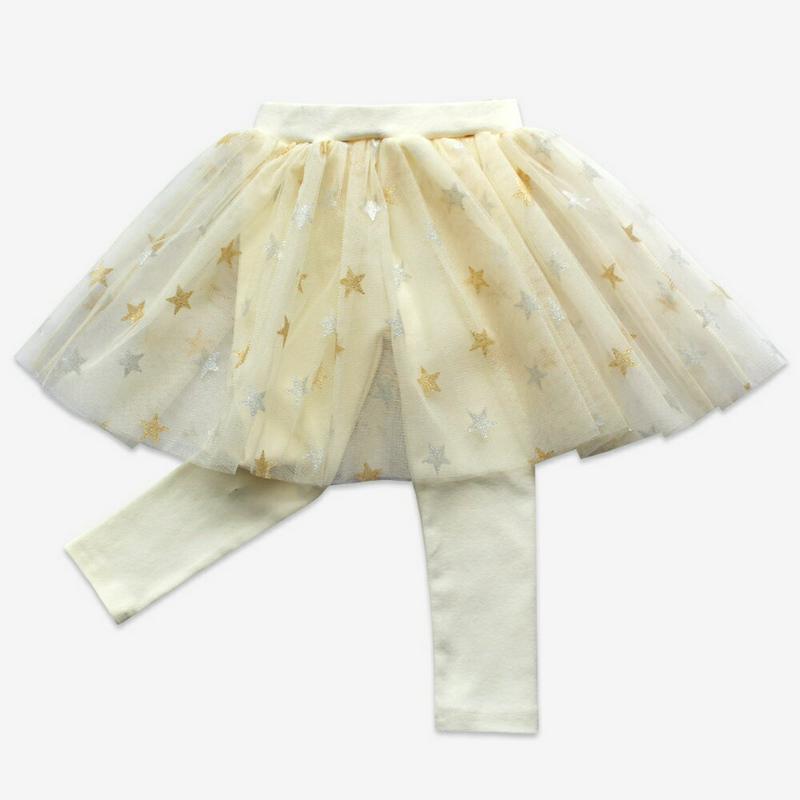 レギンススターチュールスカート・p007425 キッズ【3~8才】【pt】【レギンススカート レギンス スカート チュール 星 柄 可愛い かわいい ガーリー 女の子 春 秋 韓国 韓国子供服 子供 こども 子供服 こども服】【KIDS】