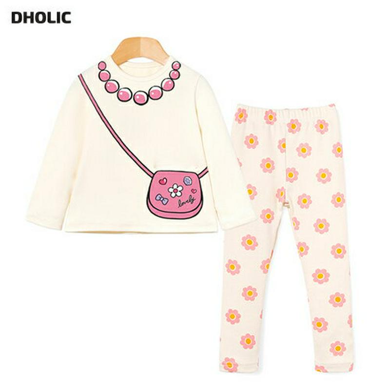 プリントTシャツ&パンツSET・p007506 キッズ【3~8才】【uw】【ルームウェア 部屋着 パジャマ トップス Tシャツ 長袖 パンツ ズボン 花柄 フラワー ユニーク 可愛い かわいい 女の子 春 秋 韓国 韓国子供服 子供 こども 子供服 こども服】【KIDS】