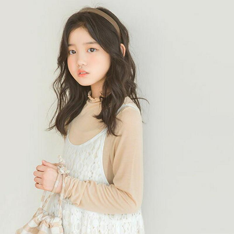 【キッズ10%OFF】ウェーブハイネックTシャツ・p007348 キッズ【3~8才】【tops】【トップス Tシャツ 長袖 ロン