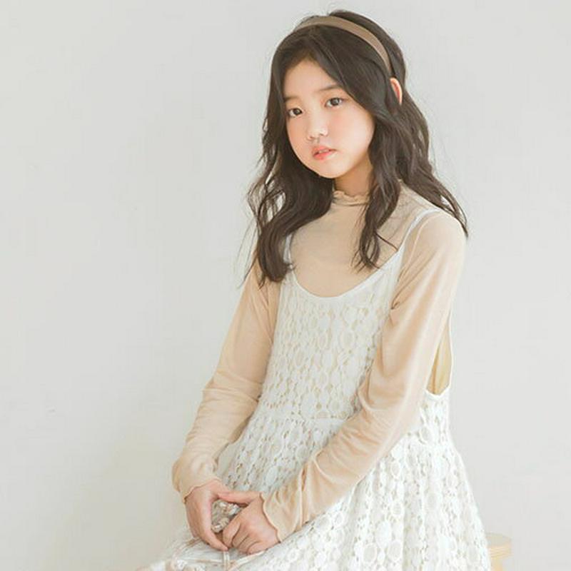 【キッズ10%OFF】ウェーブハイネックTシャツ・p007348 キッズ【3~8才】【tops】【トップス Tシャツ 長袖 ロン