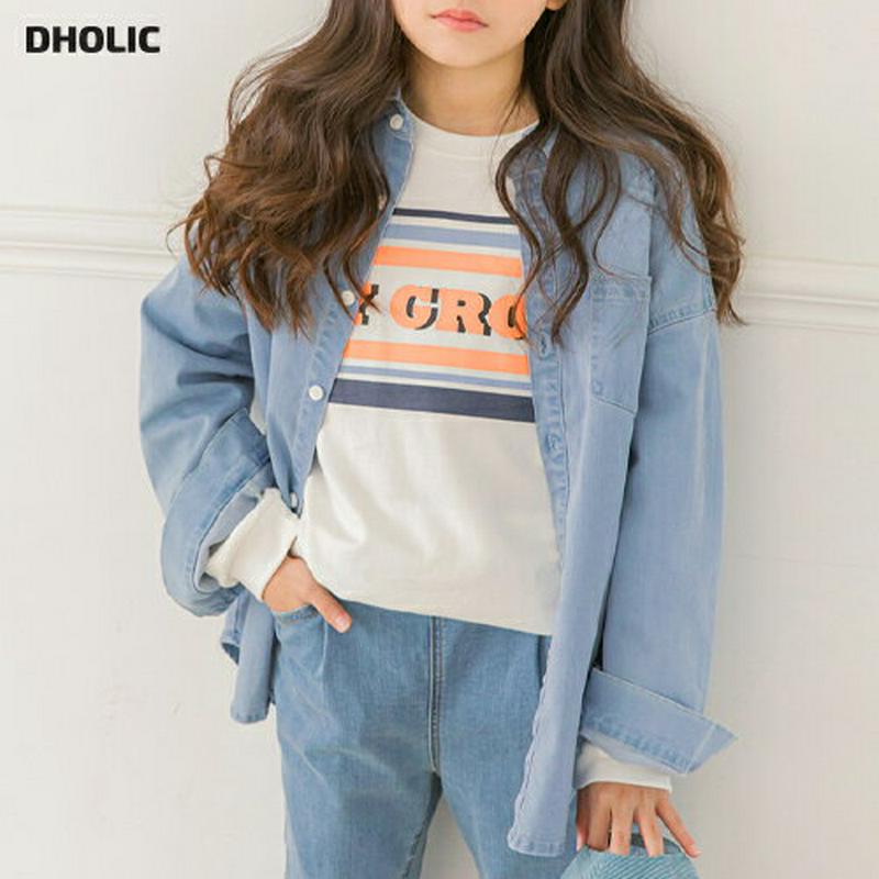 【キッズ10%OFF】デニムシャツ・p007362 キッズ【3~8才】【bl】【トップス シャツ デニム デニムシャツ 長袖 カ