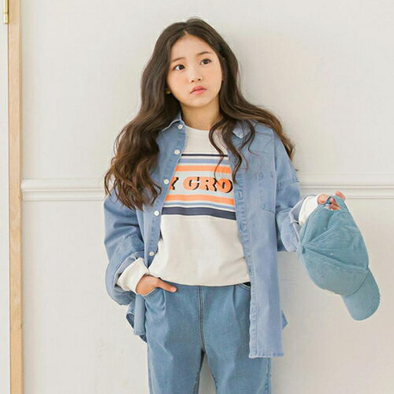 【キッズ10%OFF】デニムシャツ・p007362 キッズ【3~8才】【bl】【トップス シャツ デニム デニムシャツ 長袖 カ