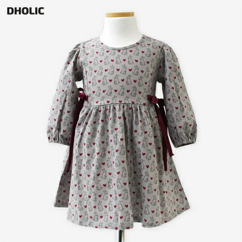 【キッズ10%OFF】ラビットフレアワンピース・p007429 キッズ【3~8才】【ops】【ワンピース ミディ丈 ミディワンピ