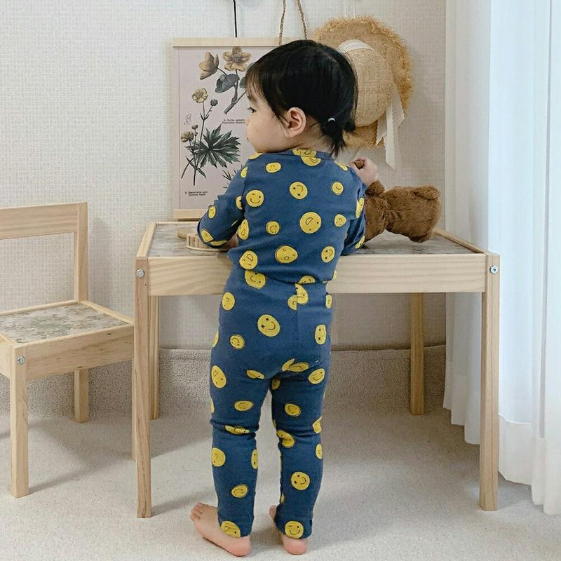 【キッズ10%OFF】スマイルルームウェア上下SET・u06849 キッズ【3~8才】【uw】【パジャマ ルームウェア 部屋着 