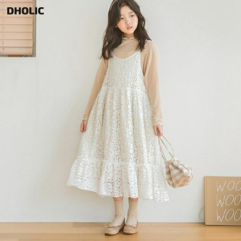 【キッズ10%OFF】レースキャミワンピース・p007351 キッズ【3~8才】【ops】【ワンピース スリーブレス ノースリー