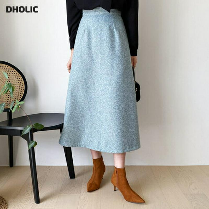 カラーミックスフレアスカート・全2色・t64611 レディース【sk】【韓国 ファッション ボトムス スカート ロング丈 ロング