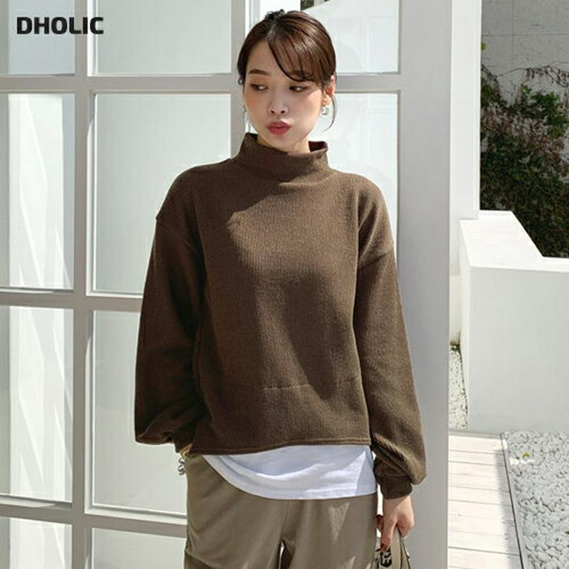 リブレイヤードヘムTシャツ・全5色・t64596 レディース【tops】【韓国 ファッション トップス Tシャツ ロングスリーブ