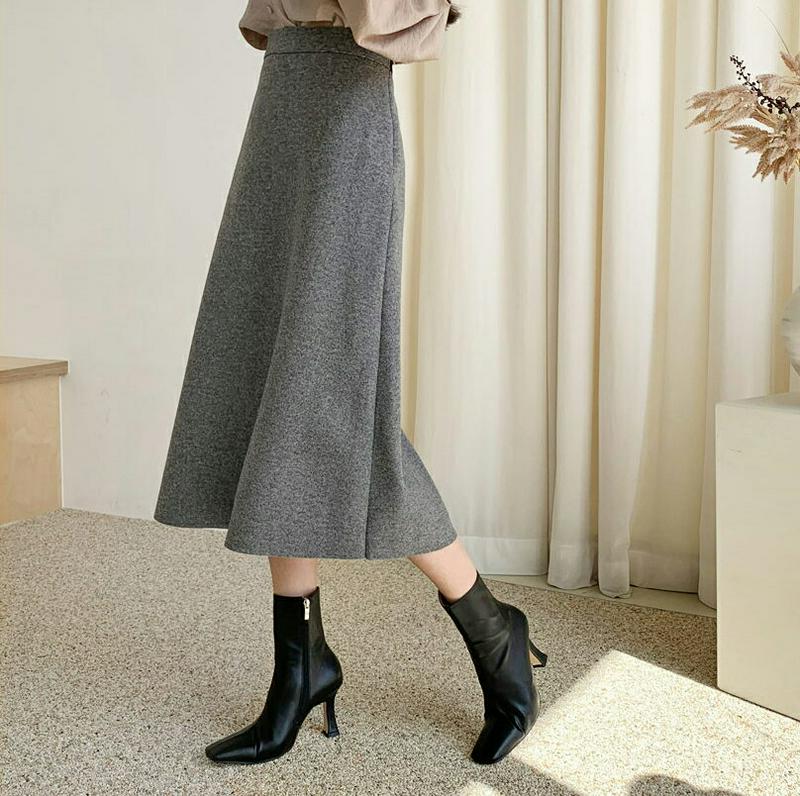 Aラインロングスカート・全4色・t64329 レディース【sk】【韓国 ファッション ボトムス スカート ロング丈 ロングスカー