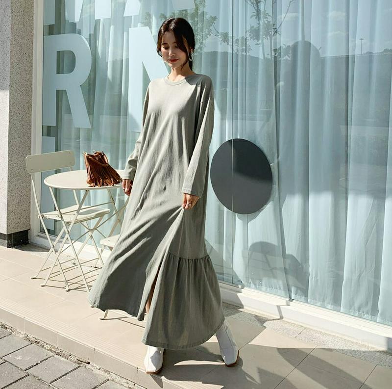 バックティアードワンピース・全4色・b64305 レディース【ops】【韓国 ファッション ワンピース ロングワンピース ティア