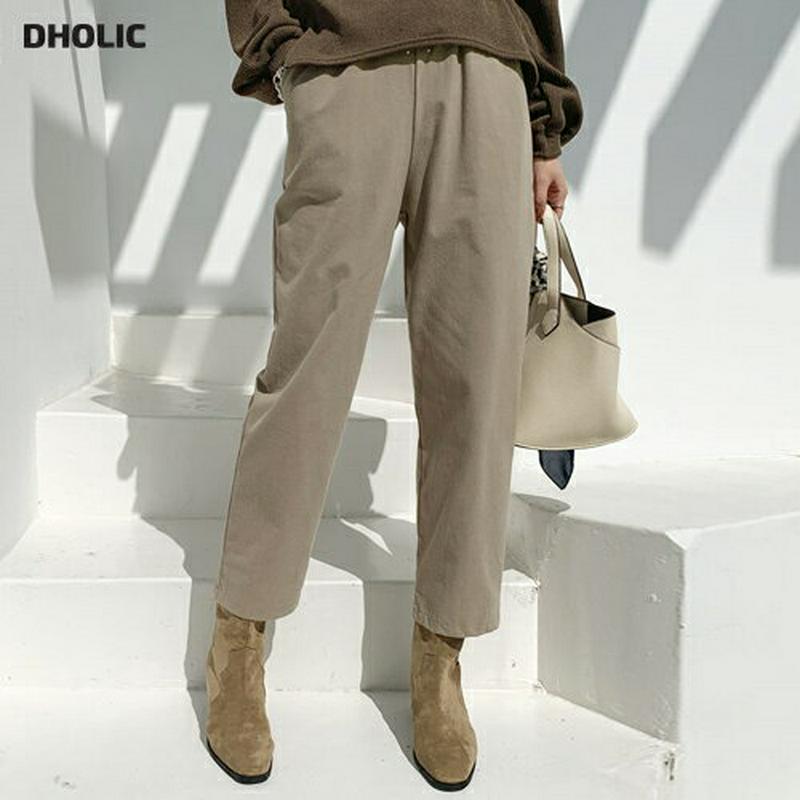 コットンドロストパンツ・全3色・t64606 レディース【pt】【韓国 ファッション ボトムス ズボン パンツ ロングパンツ ス