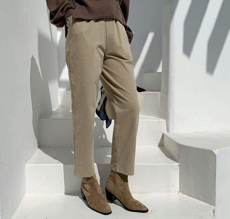 コットンドロストパンツ・全3色・t64606 レディース【pt】【韓国 ファッション ボトムス ズボン パンツ ロングパンツ ス