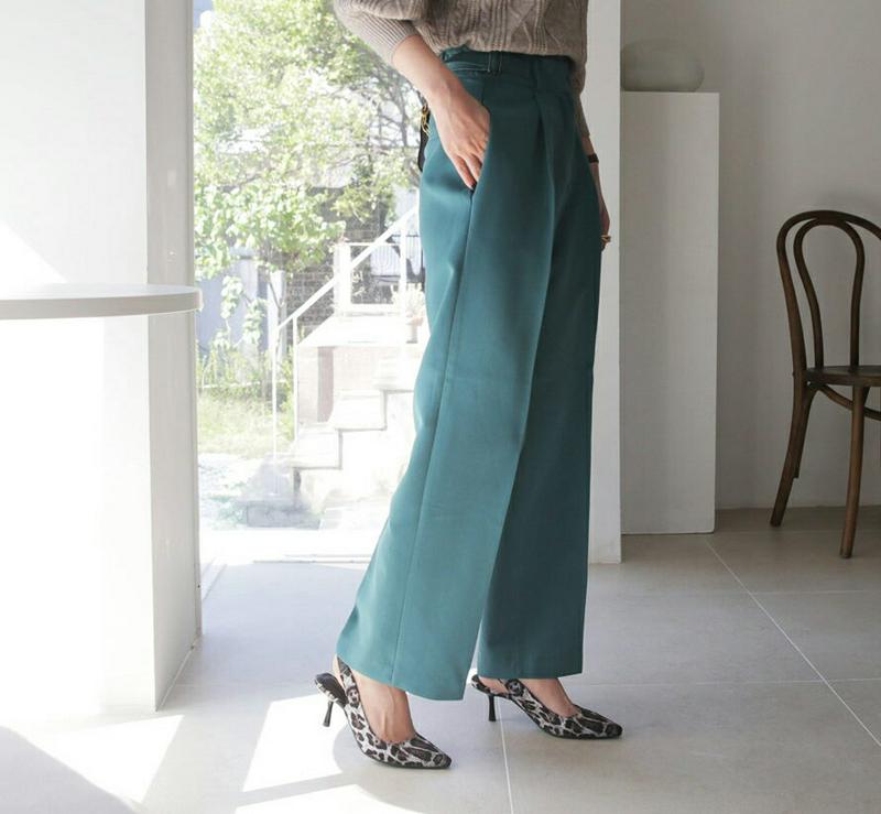 【新作10%OFF】サイドバックルスラックス・全3色・b64566 レディース【pt】【韓国 ファッション ボトムス ズボン パ