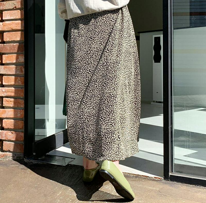 【新作10%OFF】レオパードAラインスカート・全3色・b61260 レディース【sk】【韓国 ファッション ボトムス スカート