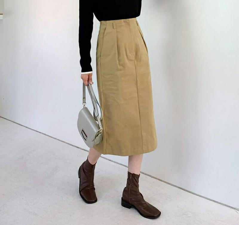 【新作10%OFF】タックHラインスカート・全2色・t61320 レディース【sk】【韓国 ファッション ボトムス スカート ロ