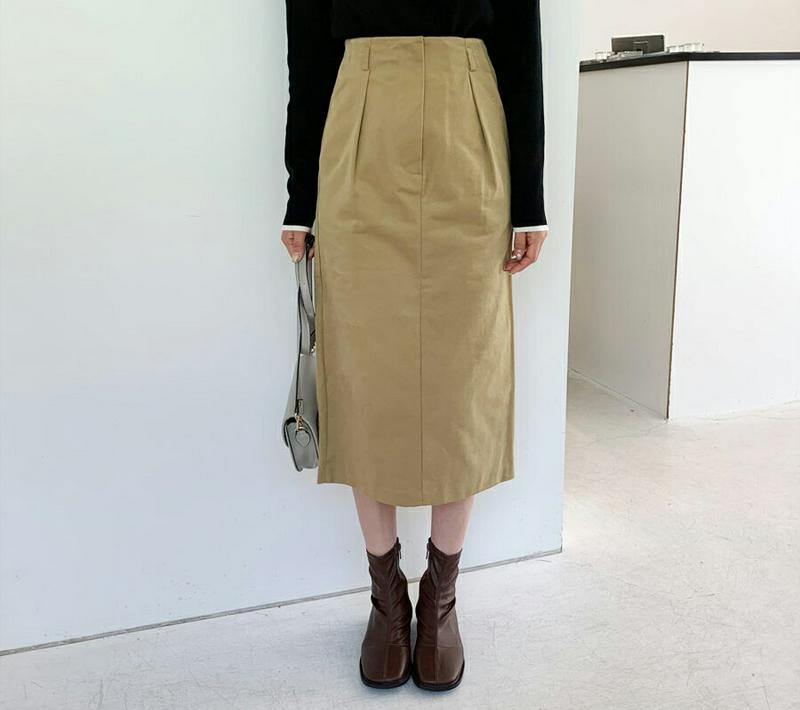 【新作10%OFF】タックHラインスカート・全2色・t61320 レディース【sk】【韓国 ファッション ボトムス スカート ロ