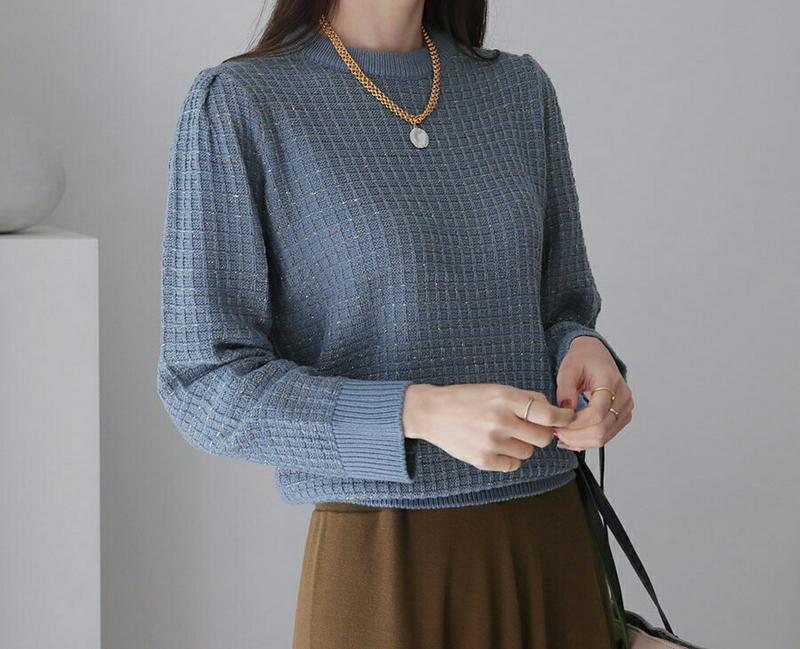 【新作10%OFF】グリッターテクスチャーニット・全4色・t64541 レディース【tops】【韓国 ファッション トップス ニ