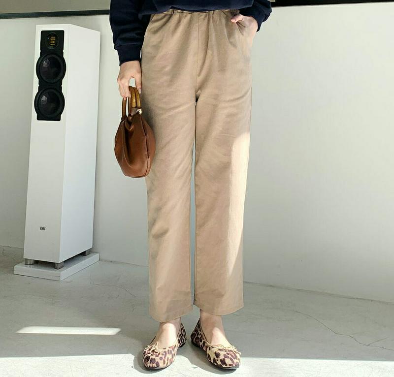 【新作10%OFF】ウエストゴムパンツ・全3色・t61328 レディース【pt】【韓国 ファッション ボトムス ズボン パンツ 