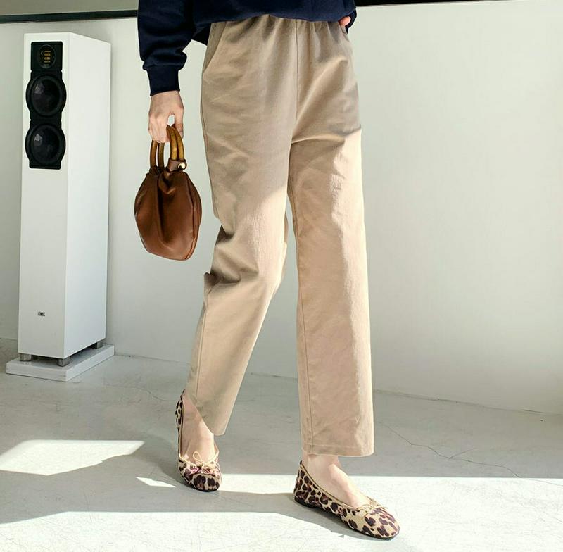 【新作10%OFF】ウエストゴムパンツ・全3色・t61328 レディース【pt】【韓国 ファッション ボトムス ズボン パンツ 