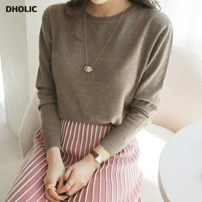 【新作10%OFF】ラウンドバックボタンニット・全4色・b64542 レディース【tops】【韓国 ファッション トップス ニッ