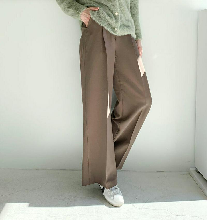 【新作10%OFF】フラップタックワイドパンツ・全3色・t61329 レディース【pt】【韓国 ファッション ボトムス ズボン 