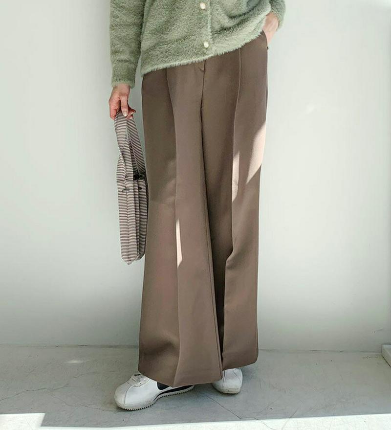 【新作10%OFF】フラップタックワイドパンツ・全3色・t61329 レディース【pt】【韓国 ファッション ボトムス ズボン 