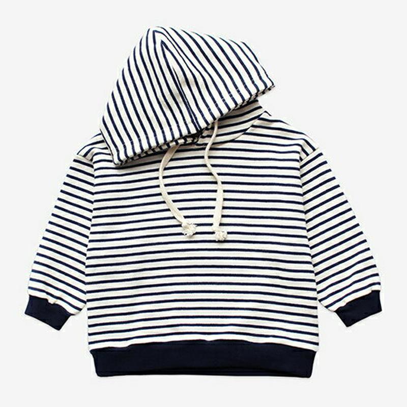 ボーダーフーディ(ネイビー)・p007421 キッズ【3~8才】【tops】【トップス フード フーディ ボーダー　柄 カジュアル 長袖 ラフ 女の子 男の子 秋 冬 韓国 韓国子供服 子供 こども 子供服 こども服】【KIDS】