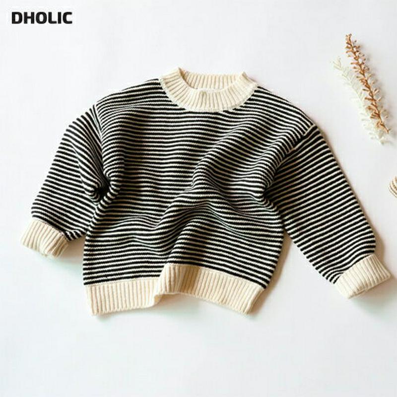 【キッズ10%OFF】配色ボーダーニット・u07461 キッズ【3~8才】【tops】【トップス ニット ニットトップス ボーダ