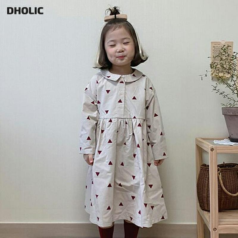 【キッズ10%OFF】2TYPEパターンカラーワンピース・u07489 キッズ【3~8才】【ops】【ワンピース ロング ロング