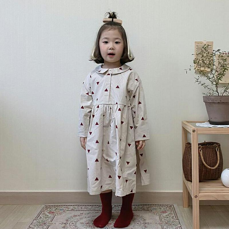 【キッズ10%OFF】2TYPEパターンカラーワンピース・u07489 キッズ【3~8才】【ops】【ワンピース ロング ロング