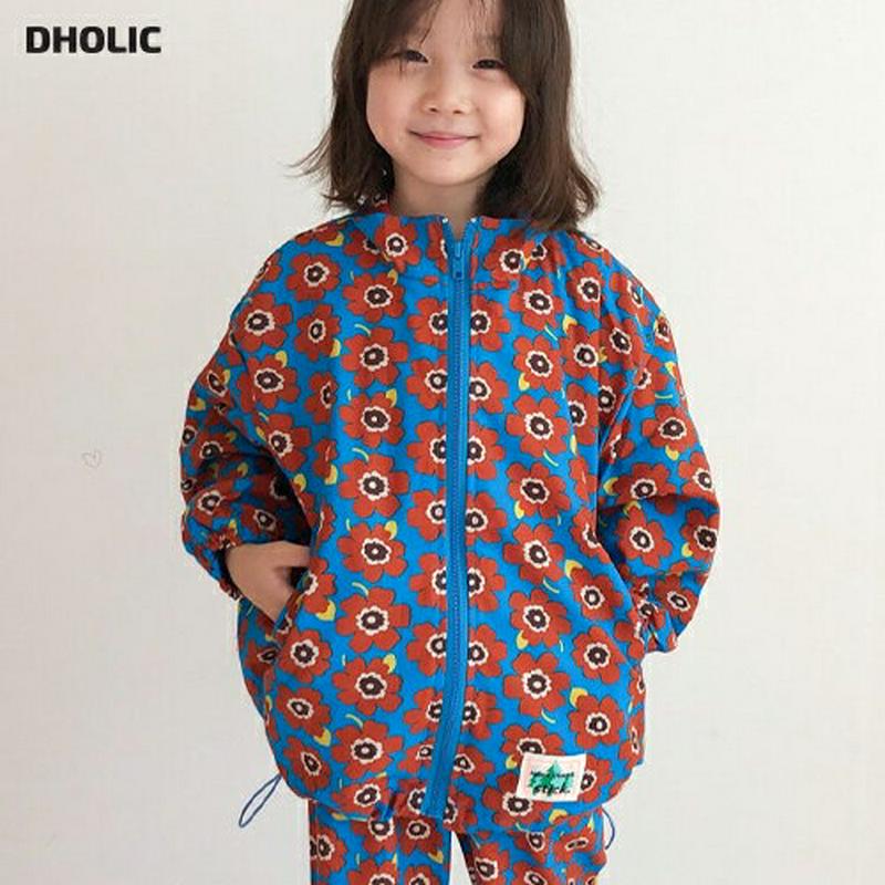 【キッズ10%OFF】フラワージャンパー・u07458 キッズ【3~8才】【jk】【ジャンパー アウター 花柄 フラワー 長袖 