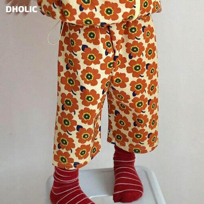 【キッズ10%OFF】フラワーパンツ・u07448 キッズ【3~8才】【pt】【パンツ ズボン ロングパンツ 長ズボン 花柄 フ